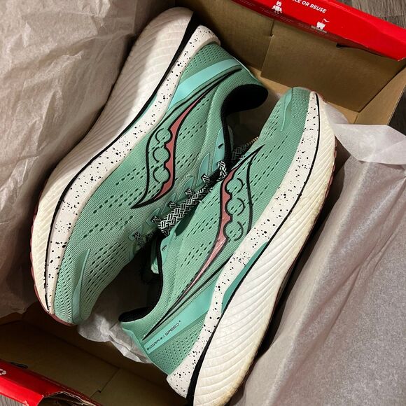 Saucony Endorphin Speed 3 Women’s Running Shoes 10.5 Spring Black Vert - Picture 10 of 11